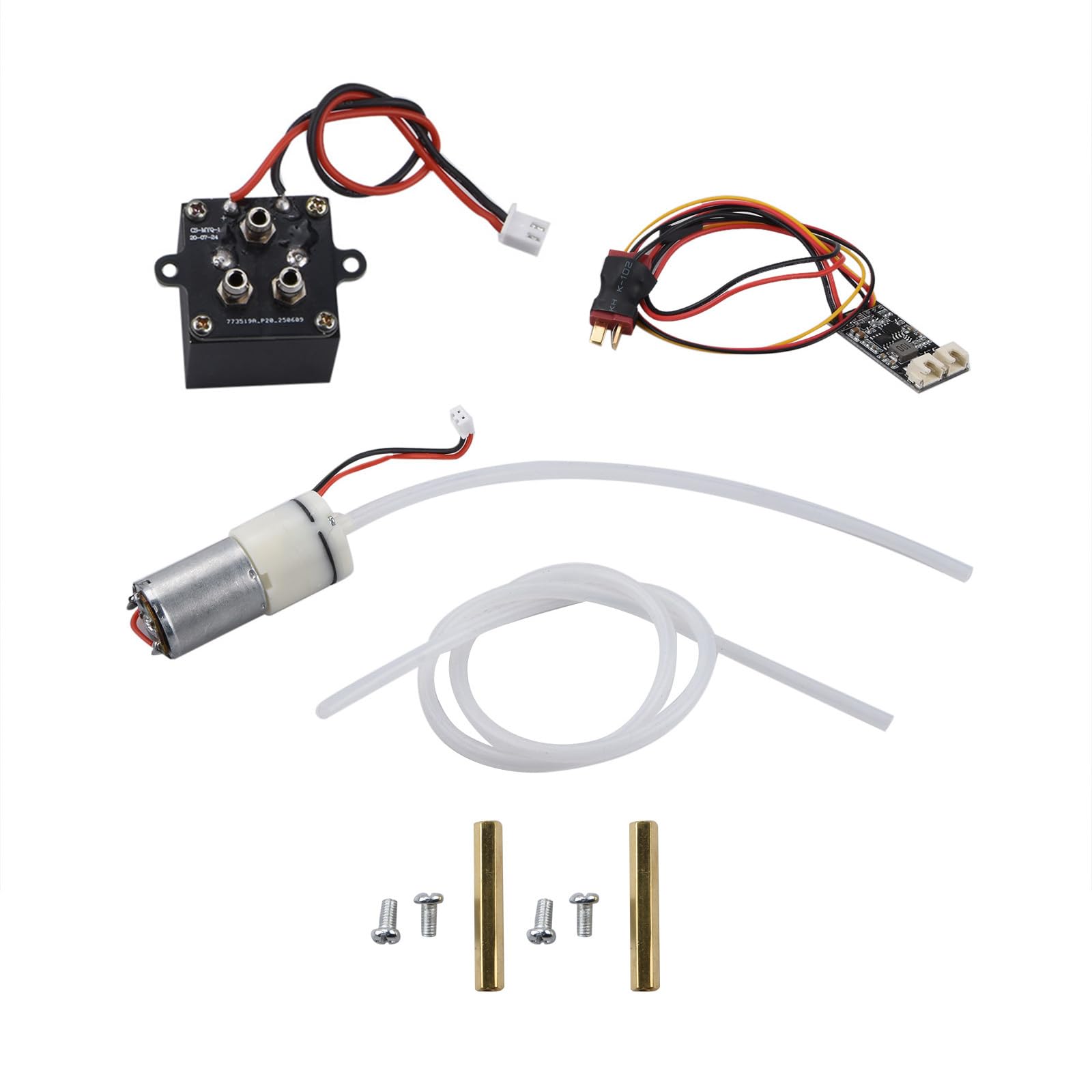 ZEZEFUFU RC Car Simulation Exhaust Metal Smoke Generator Parts for Axial for SCX10 III 1/10 RC Crawler
