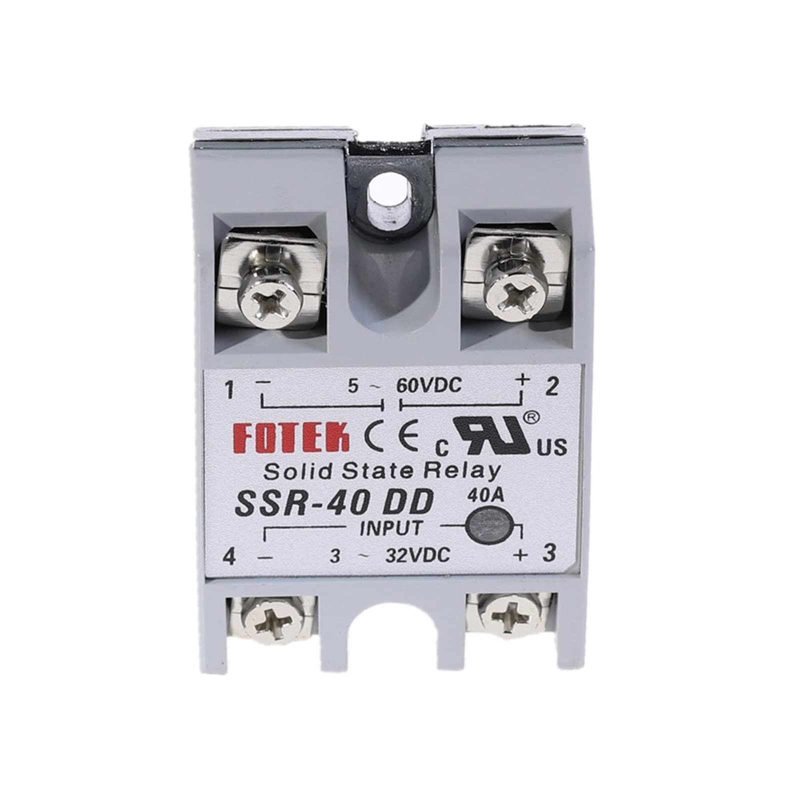 Relais statique SSR40DD lot de 2 modules de commutation DC 3-32V vers 5-60V de 40A