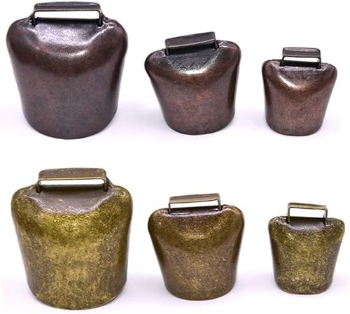Miniatura 9 de EXCEART 2 unids vaca caballo oveja pastando cobre campanas ganado cabra hierro campanas granja animal cobre fuerte bronce campana 0.92 oz