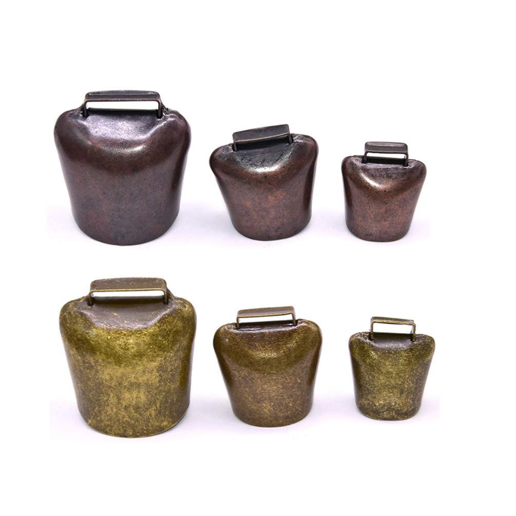EXCEART Campanacci per Mucche e Pecore 2 Pezzi in Bronzo Portatili