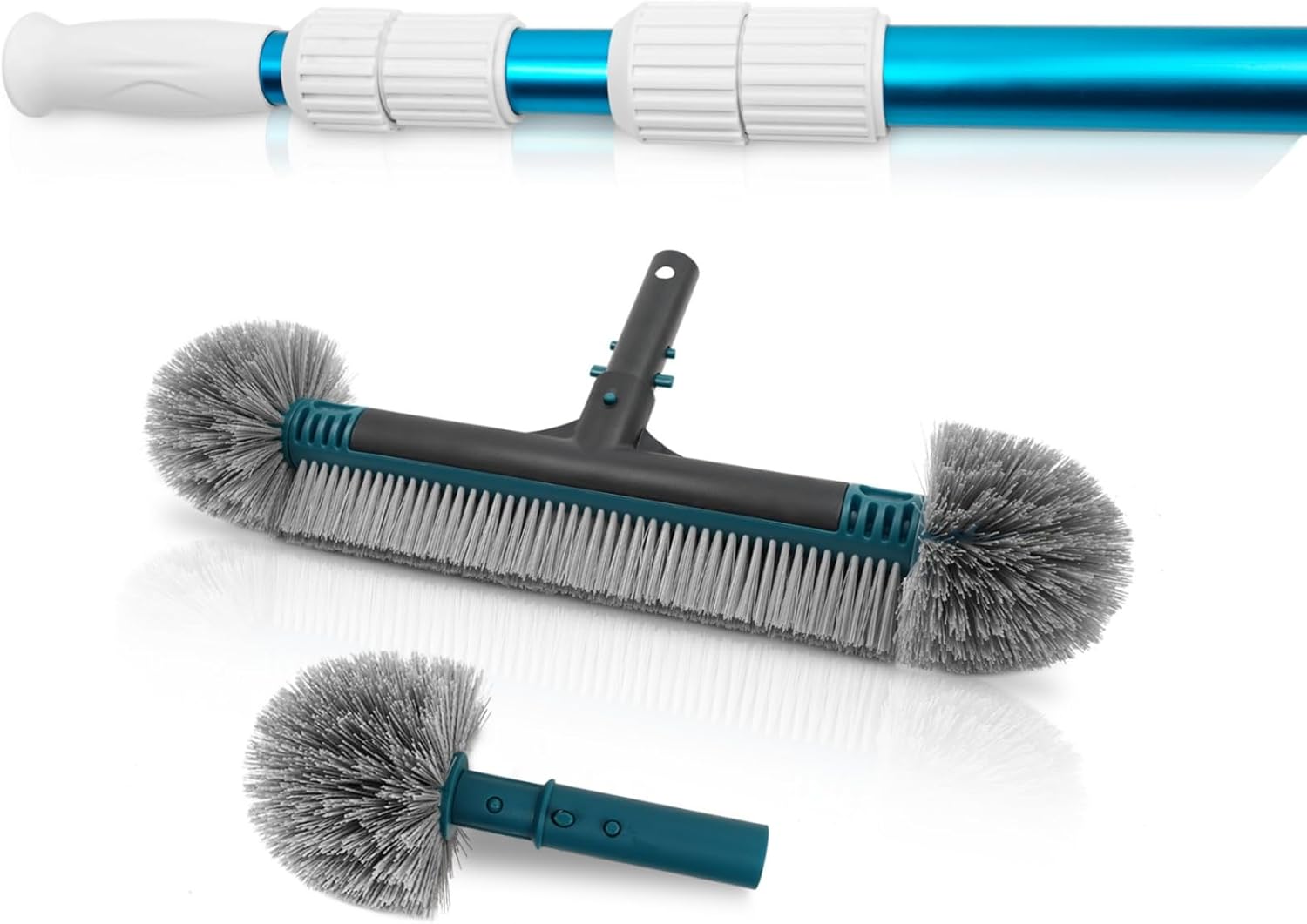 Pool Brush with 15ft Pool Pole