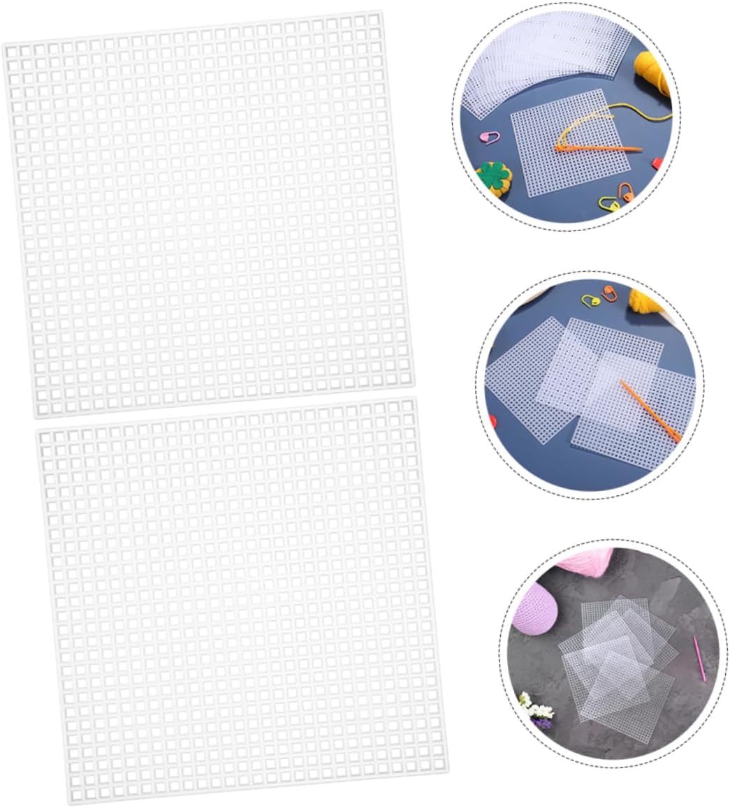 HOMSFOU 10Pcs Plastic Mesh Canvas Sheets for DIY Projects Versatile Crafting Tool for Beginners and Experts Washable and Reusable for Embroidery and Yarn Crafting