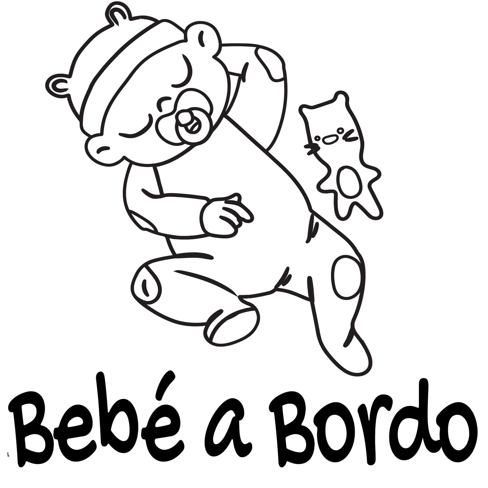 Pegatina Bebé a Bordo. Adhesivo vinilo para coche o moto. Sticker (Baby On Board, Baby In Car) (41.Bebé niño triángulo) — view 5