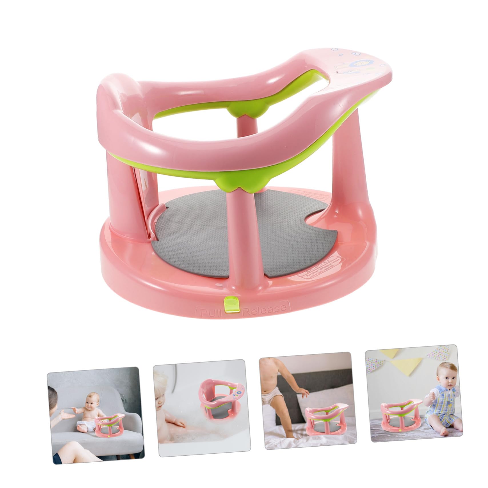 NOLITOY Asiento de Baño para Recién Nacidos Superficie Antideslizante y Diseño Versátil en Material Pp y Tpr para Baño Seguro y Cómodo de Bebés