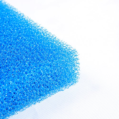Image of AQUANEAT Aquarium Filter Sponge Open Cell Foam Sheet Bio Sponge Filter Media Pad HMF Fish Tank Sump Divider (11 inch Lx 10.25 inch W x 2 inch H, Blue) (Pack of 2)
