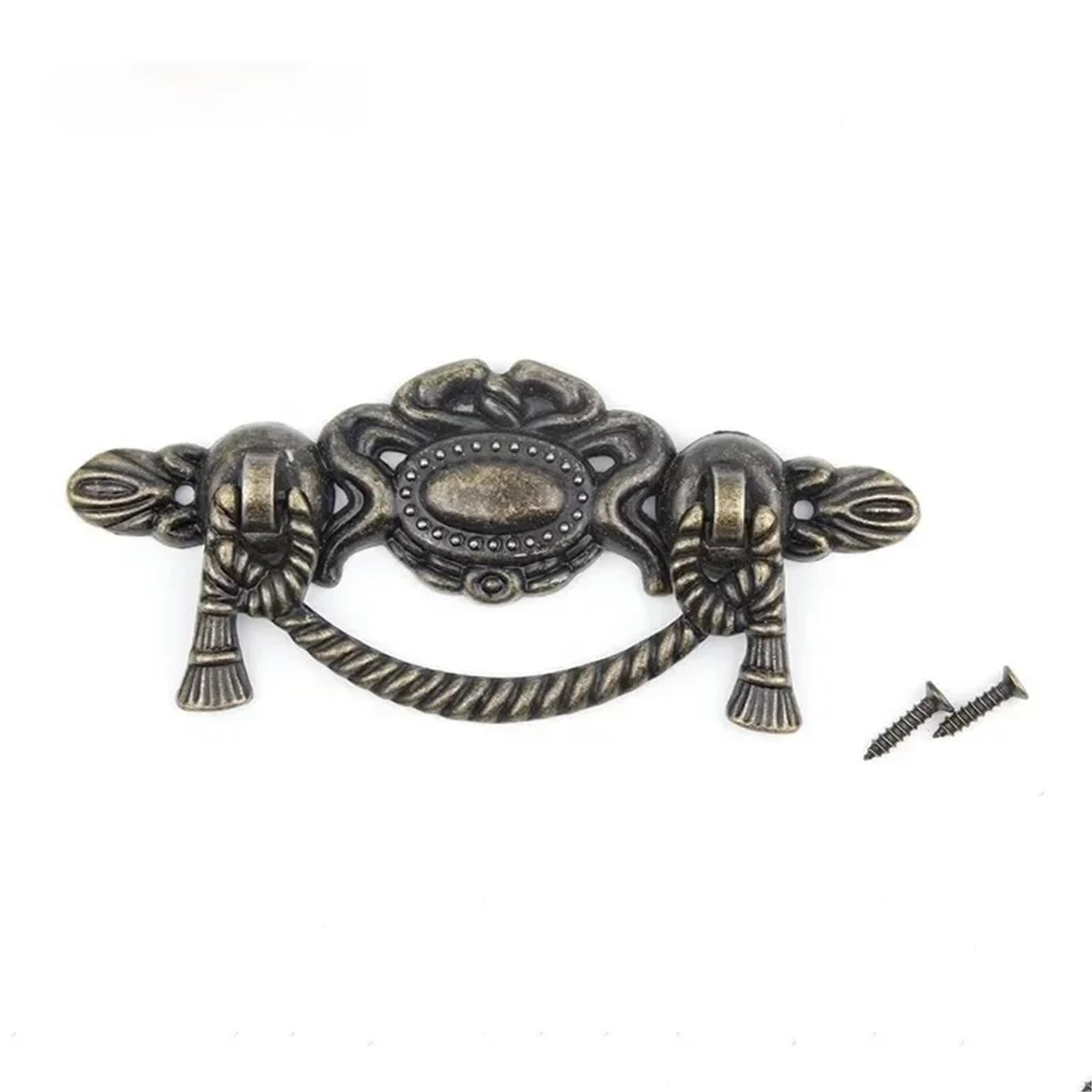Yilwpv One Color 2Pc Retro Alloy Kitchen Drawer Cabinet Door Handle Furniture Knobs Hardware Cupboard Antique Pull Handles,Bronze Tone Handle Sets