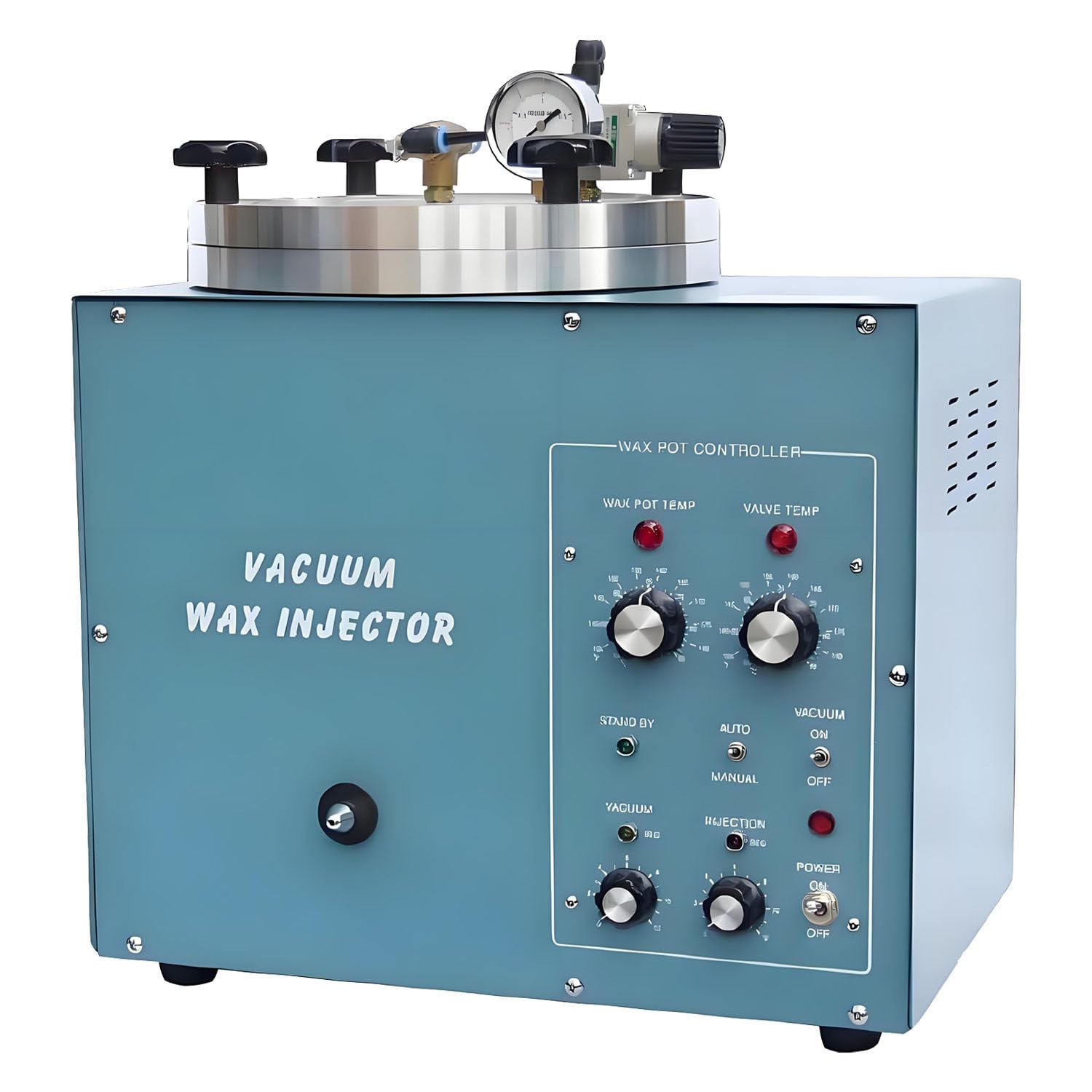 AiODiO 510W Jewelry Vacuum Casting Machine ，AutomaticWax Injector for Jewelry Dental,Bubbles,Temperature Adjustment,Mode Selection,Time Control