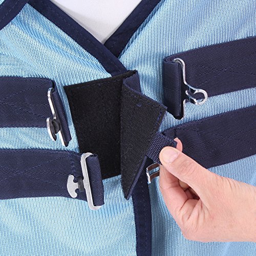 Fliegendecke Busse 135 couverture anti mouche cheval paddock bleu - 6