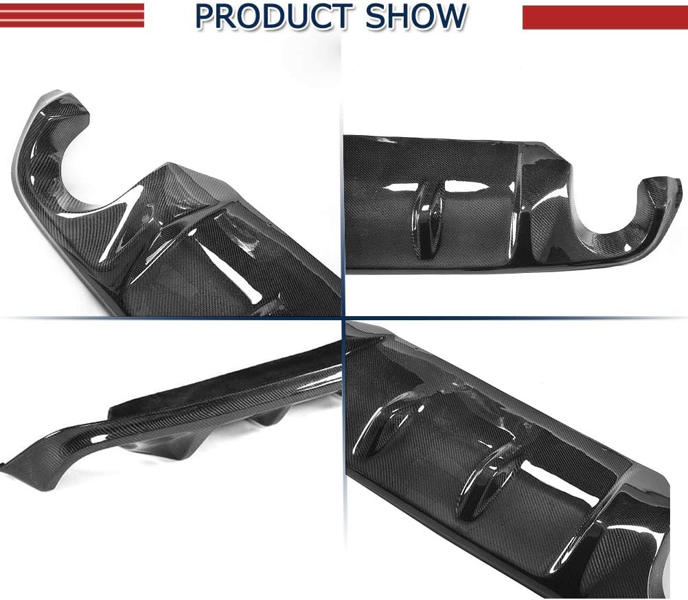 Carbon Fiber Rear Diffuser Fits for Infiniti Q50 Q50S Bumper Cover Lower Lip Spoiler Valance Protector Factory Outlet (2018-2019)
