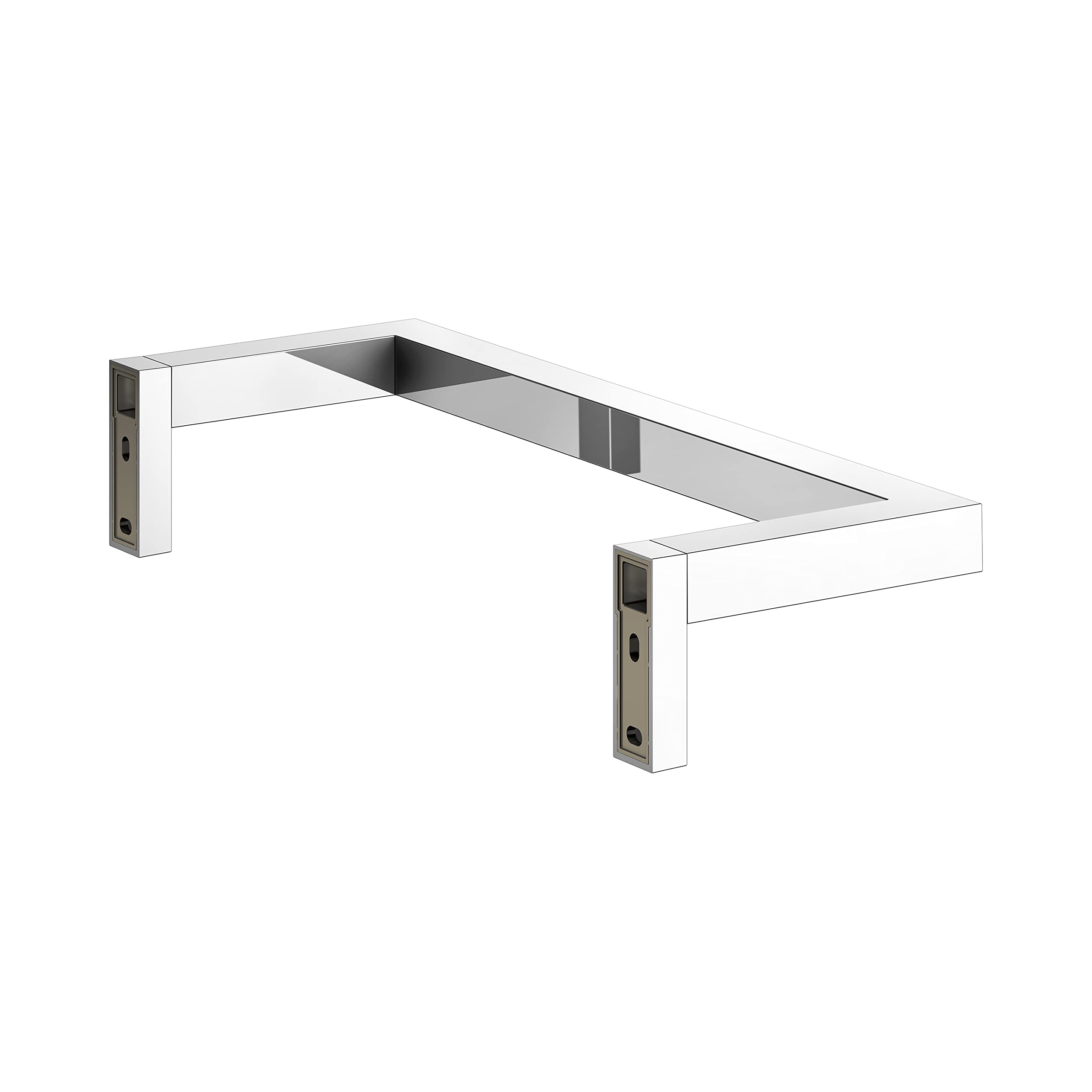 KEUCO Handtuchring aus Metall, Hochglanz-verchromt, 32cm breit, eckig, für Badezimmer und Gäste-Toilette, Wandmontage, Handtuchstange, Edition 90 Square