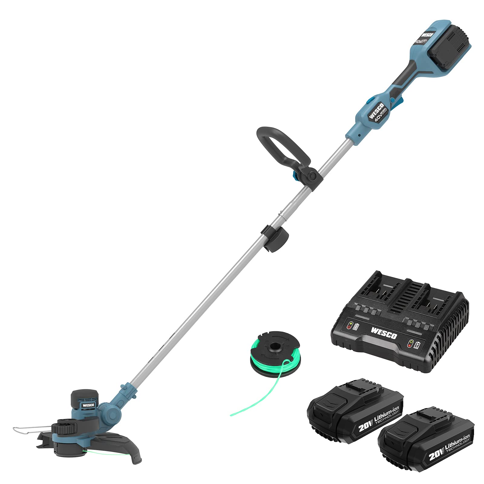 Buy WESCO Cordless Grass Trimmer 40V, String Trimmer with 4.0Ah Battery