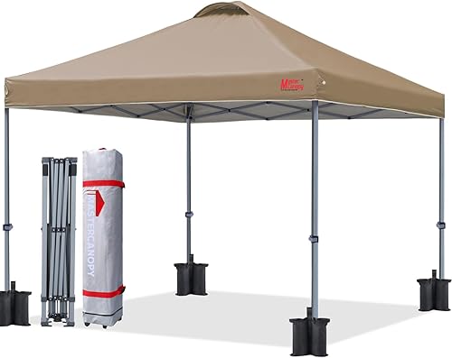 Miniatura 20 de MASTERCANOPY Carpa Plegable Duradera con Bolsa con Ruedas (Blanco) Blanco,Verde bosque,Caqui,Azul-cielo,Negro -,Azul,Arena,Bandera