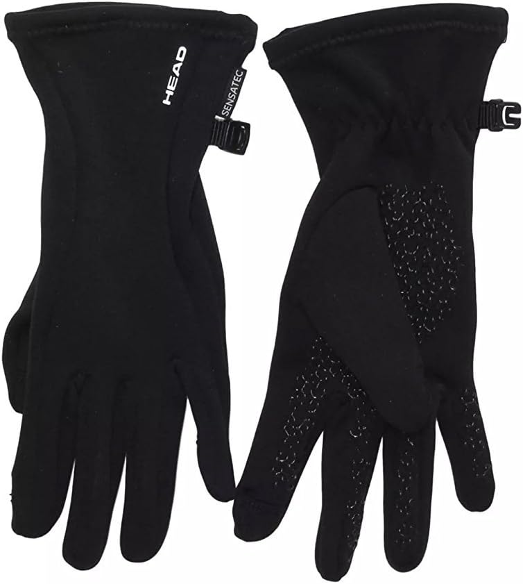 HEAD women’s touchscreen running gloves (Black, Large)