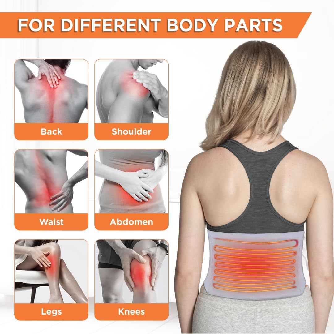 Vissco Heating Belt (Ortho) - Grey Electric Heat Therapy Belt for Pain Relief Muscle Soreness Joint Stiffness & Cramps Orthopedic Heat Pad for Back & Abdomen — Amazon image 5