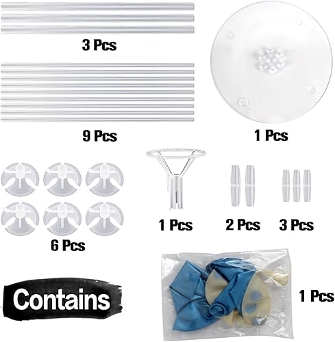 Miniatura 3 de Juego de decoraciones para fiesta de cumpleaños de 15 años, serpentinas azules con soporte de globo de mesa azul, decoraciones de fiesta de