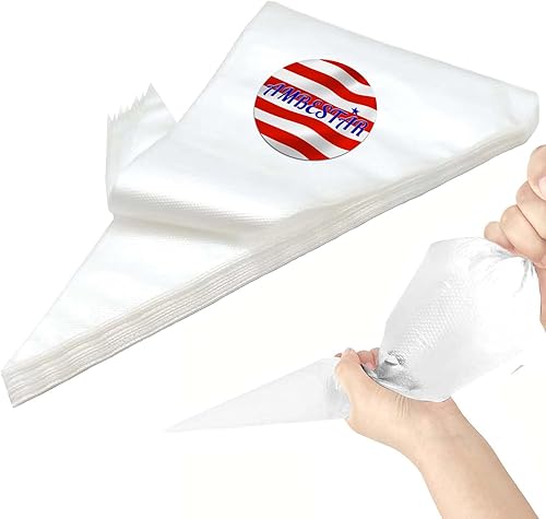Miniatura 7 de AMBESTAR Bolsas grandes de pastelería desechables, 100 bolsas de decoración fuertes de 24 pulgadas gruesas para glaseado, glaseado real, suministros