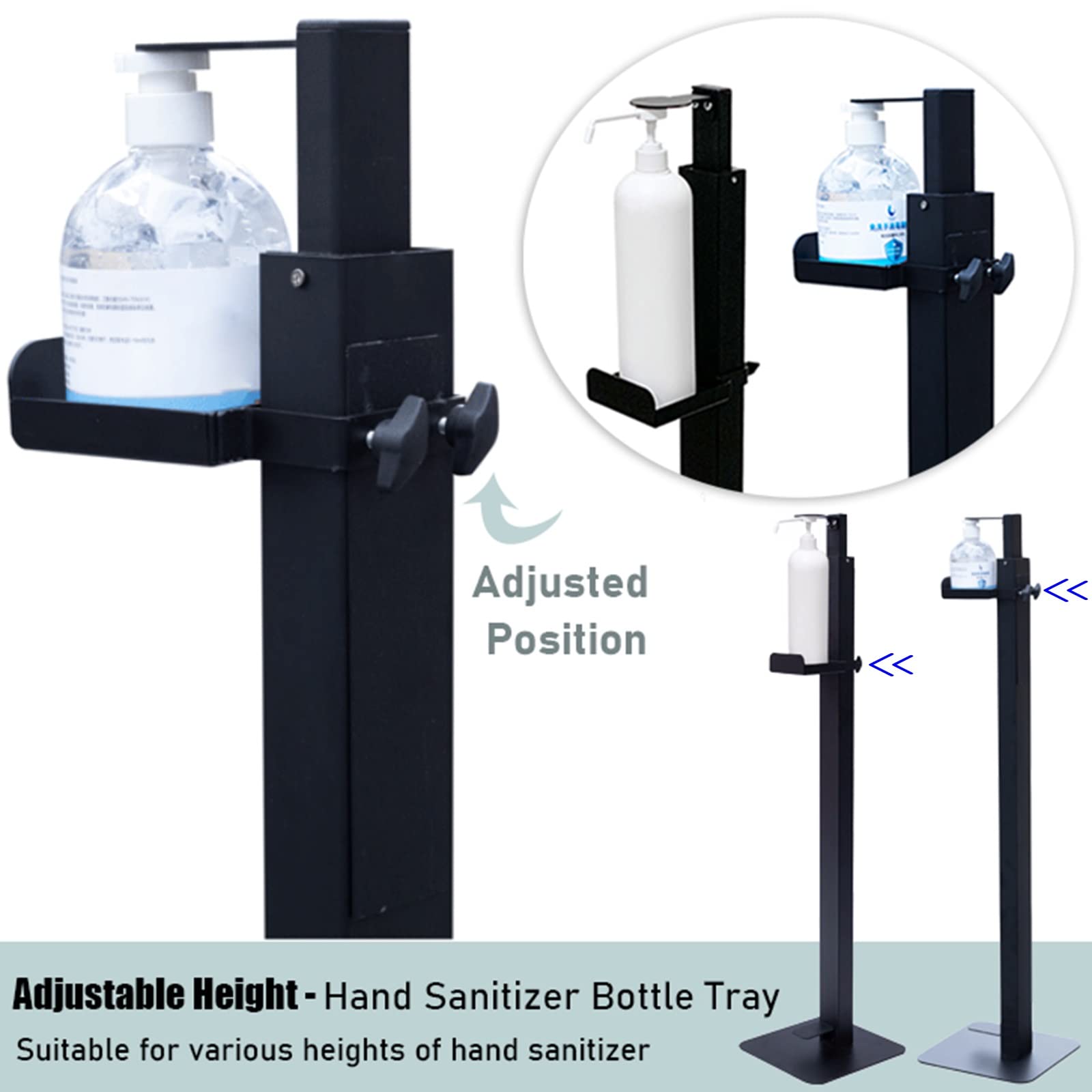 Supporto per disinfezione piccolo Azionato A Pedale Libera Installazione Supporto Per Dispenser Disinfettante Per Le Mani, Portatile Supporto Per Sapone Per Le Mani Per Stanza Da Bagno Ufficio W / Vas