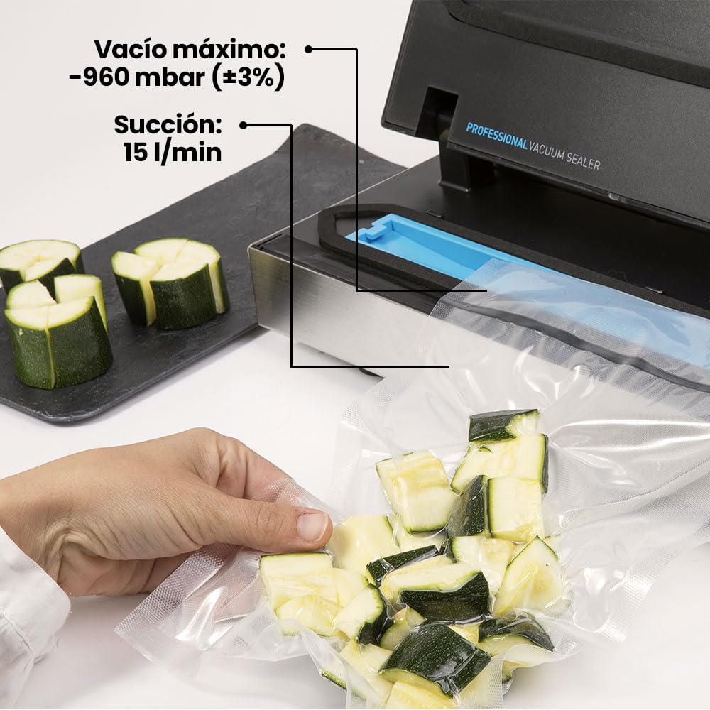 ELMA Máquina Envasadora al Vacío Profesional Digit 30 Neo II | Máquina Envasar al Vacío Automática, Uso Intensivo, Función Manos Libres, Doble Bomba de Vacío | 39 x 27,5 x 15 cm, 6.7 Kg, 475W