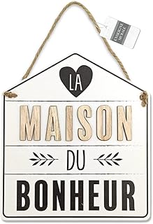 STC Plaque deco maison la maison du bonheur