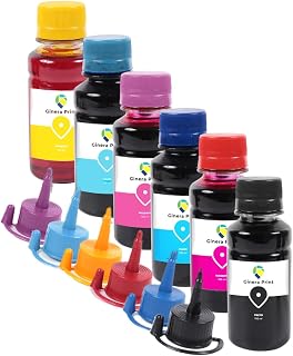 Kit 6 Tintas Compatível Impressoras T673 L800 L805 L850 L1800 t50 Tx720 Tx730 100ml Ginera Print
