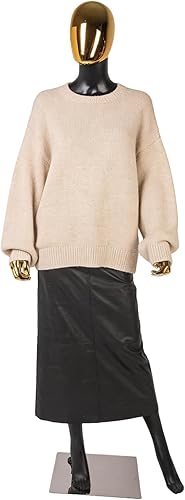 Kinfant Maniquí femenino de cuerpo completo, elegante maniquí femenino alto con base de metal estable, pantalla de forma de vestido de manne quin