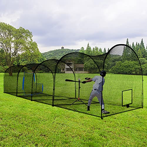Kapler Baseball And Softball Batting Cage Netting 44X12X10Ft-Net Only,Pole And Frame Not Include,Heavy Duty Batting Cages Nets #TOP2