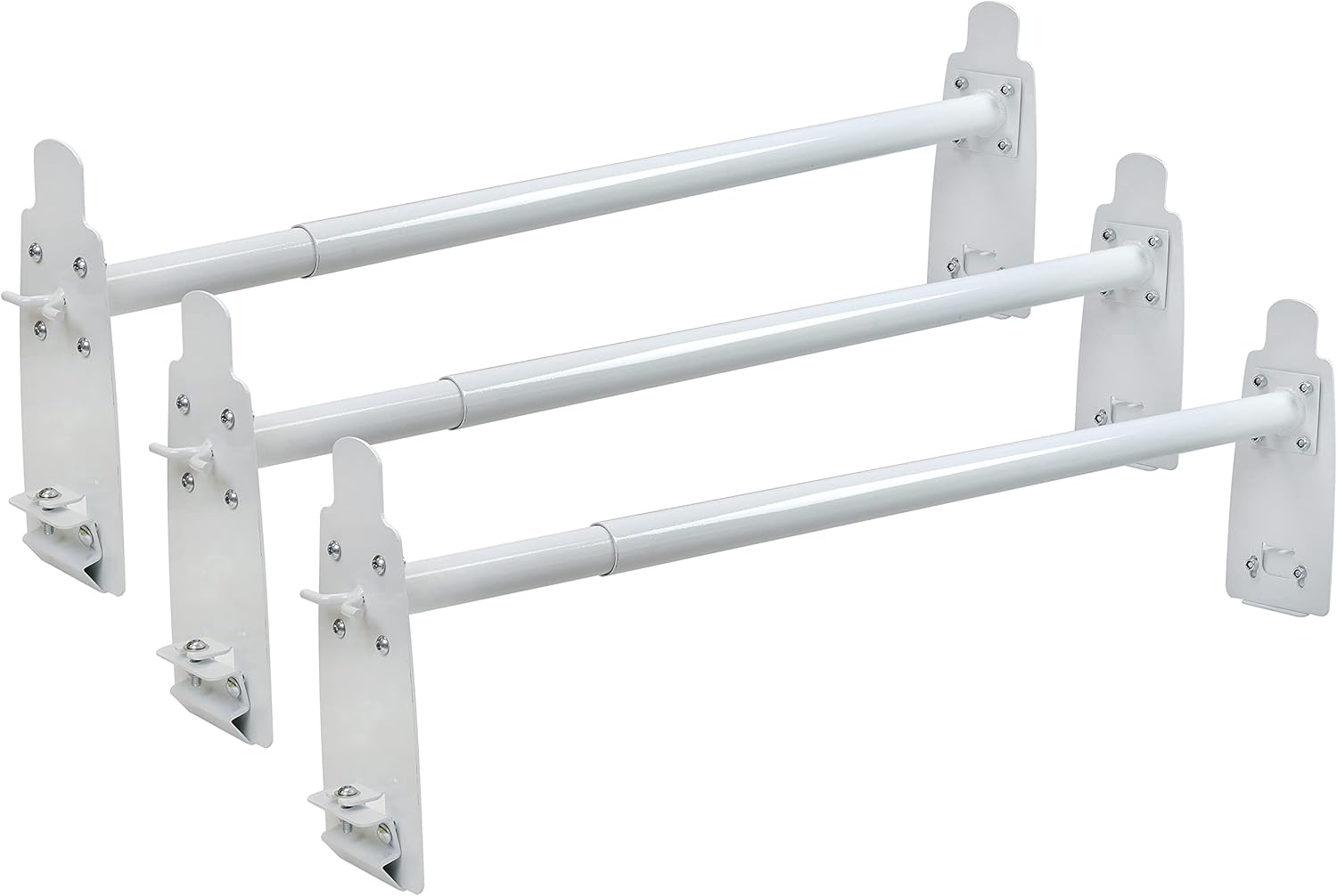 Roof Ladder Rack for Van 3 Bars White Heavy Duty Rain