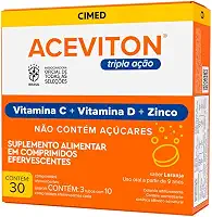 Aceviton Tripla Ação Vitamina C, D e Zinco 30 Comprimidos Efervescentes
