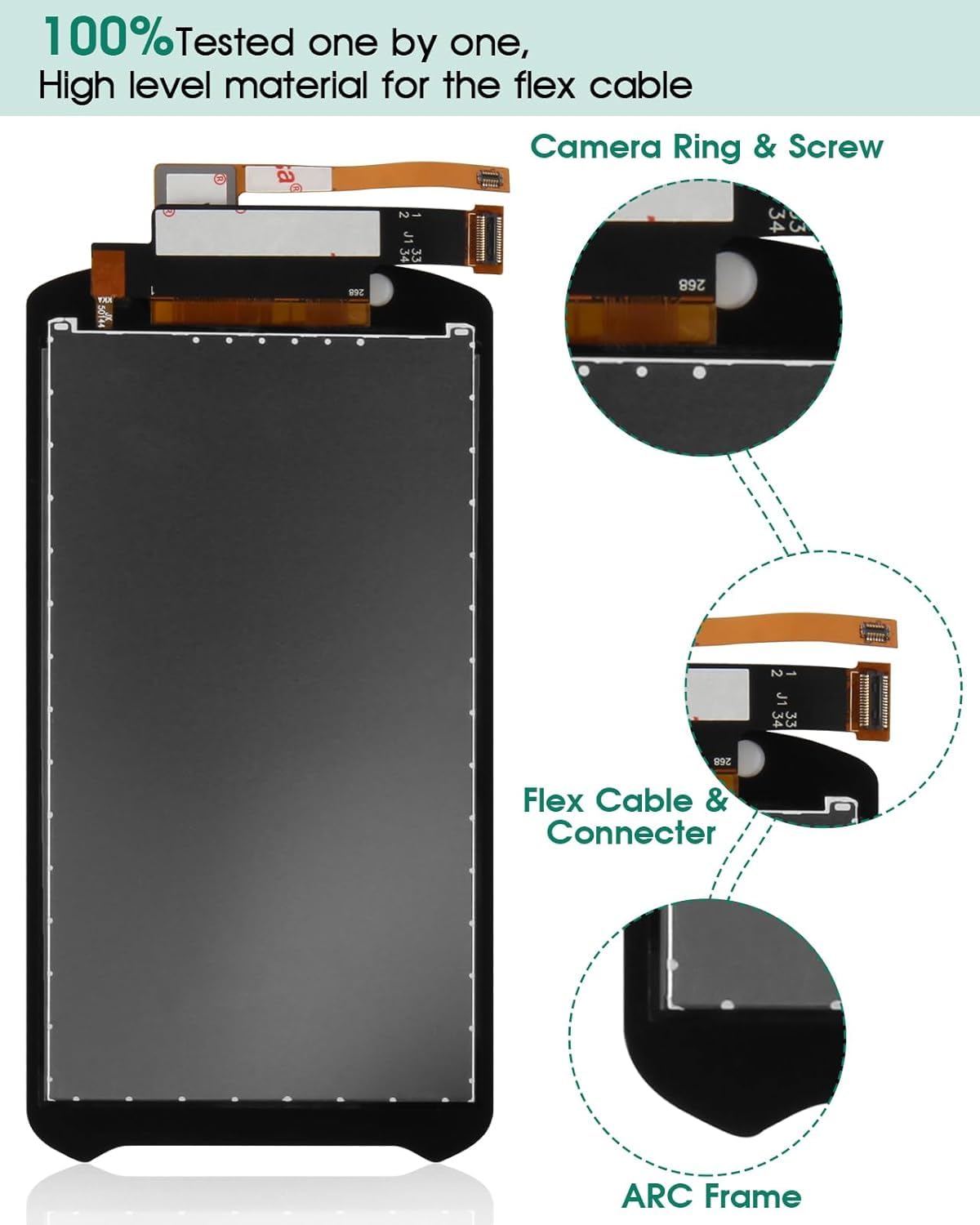 TC52 TC520K TC57 TC57HO Modulo LCD Con Touch Screen Per Zebra TC52 - Foto 12