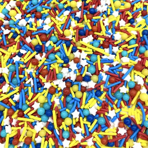 Image of Manvscakes Sprinkles- Edible Cake and Cupcake Sprinkles with Assorted Shapes and Sizes for Parties, Metallic Sprinkle Mix for Cookies, Ice Cream, Cake and Cupcake Decorating, 4 oz (Primary)