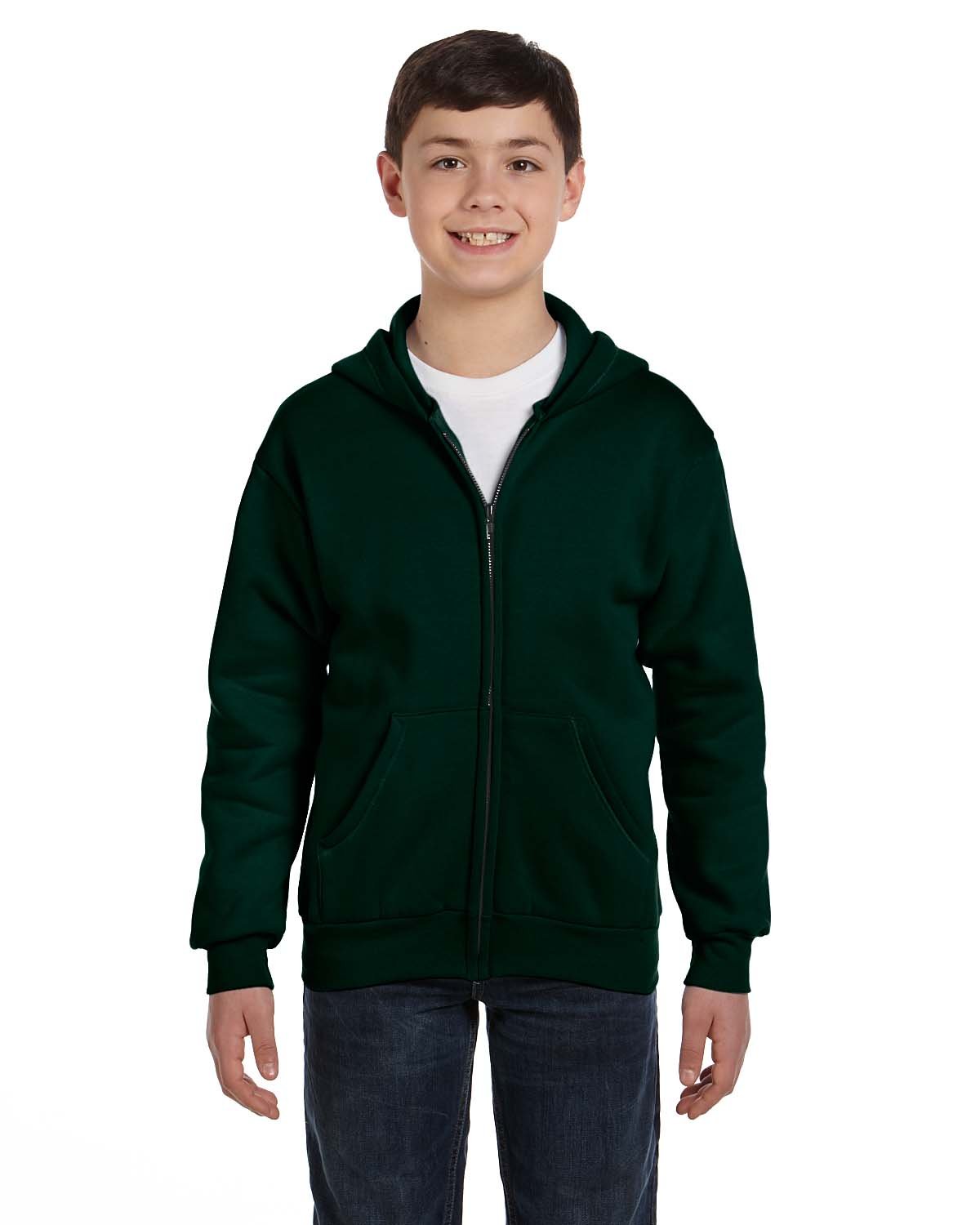 Hanes Bluza z kapturem Chłopcy Hanes Big Boys Eco Smart Fleece Zip Hood