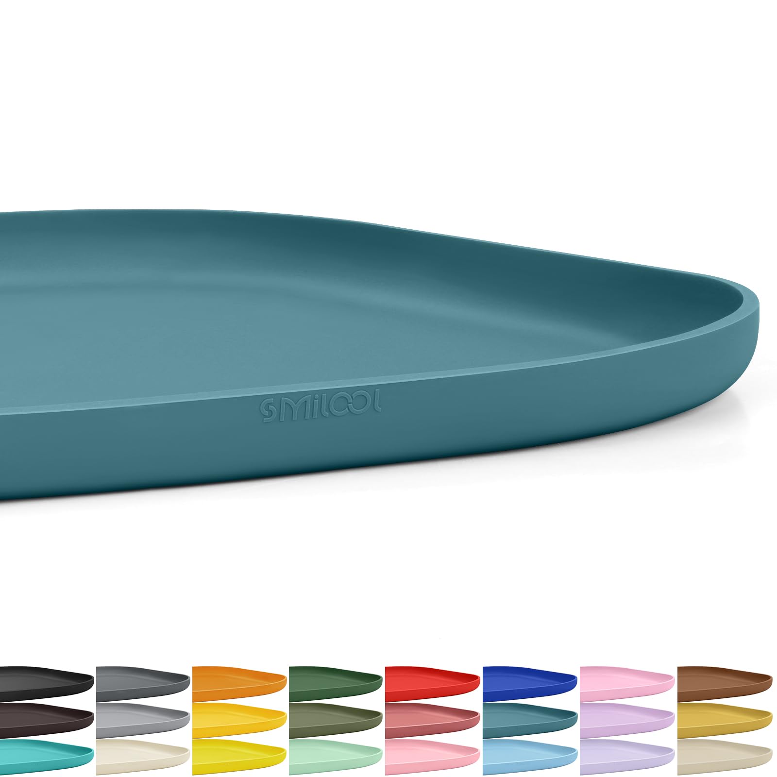SMILOOL Waterproof Silicone Pet Food Mat with Raised Edge for Dog & Cat โ image 1