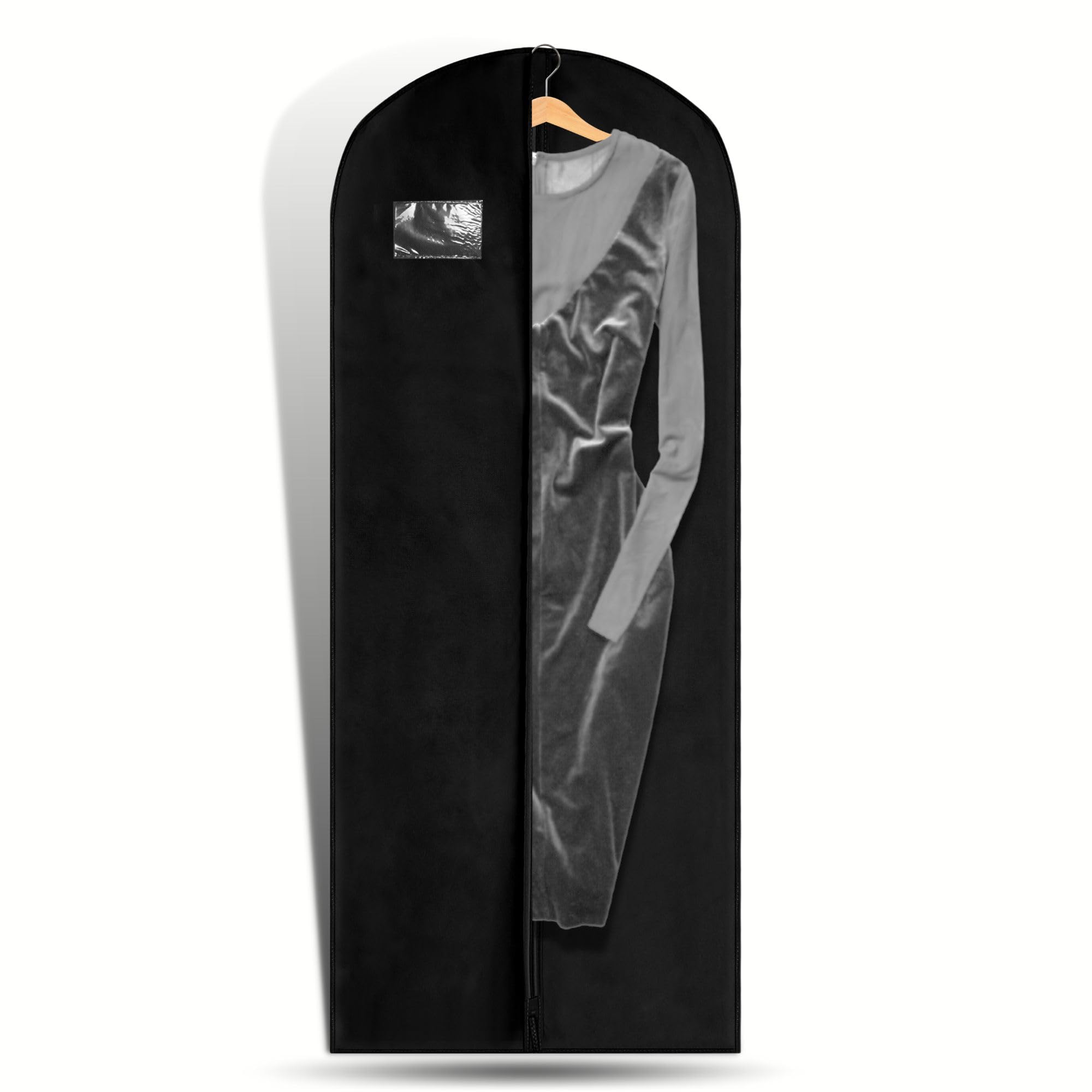 Hoesh UK Women Black 60 Inches Breathable Bridesmaids Long Zip Wedding Gown Dress Travel Storage Garment Cover Bag โ image 1