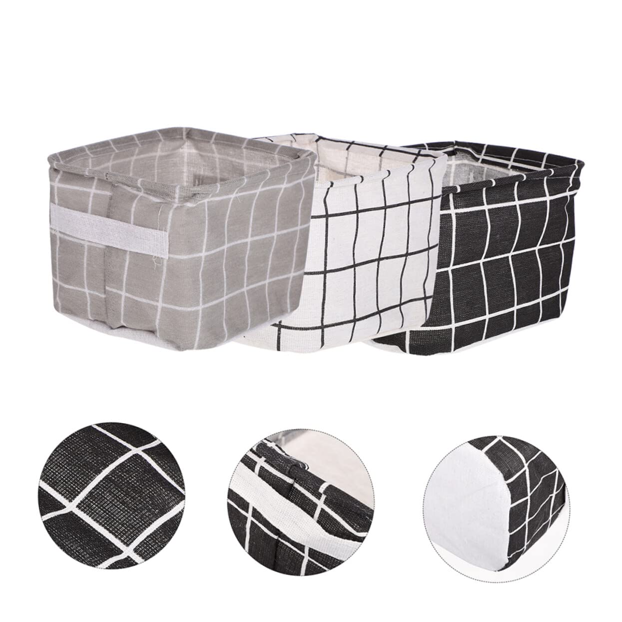 TOYANDONA Cesta de Algodón Cuadrada de Mesa, 6 Unidades, Plegable | Tela Suave, Estilo Nórdico, Patrón Delicado, para Almacenamiento Diario y Cesta Festiva