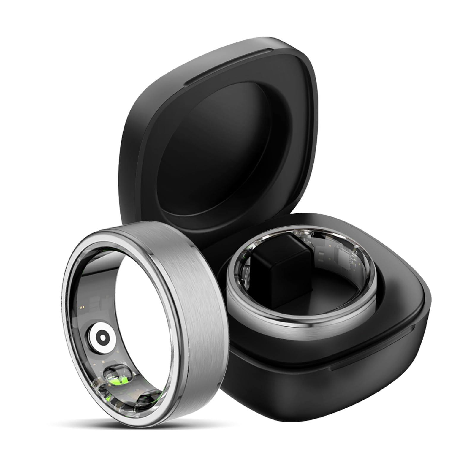 Bague intelligente pour homme et femme - Anneau de fitness Android iOS - Podomètre - Fréquence cardiaque - Oxygène dans le sang - Moniteur de sommeil - Compteur de pas - Tracker d'activité pour le