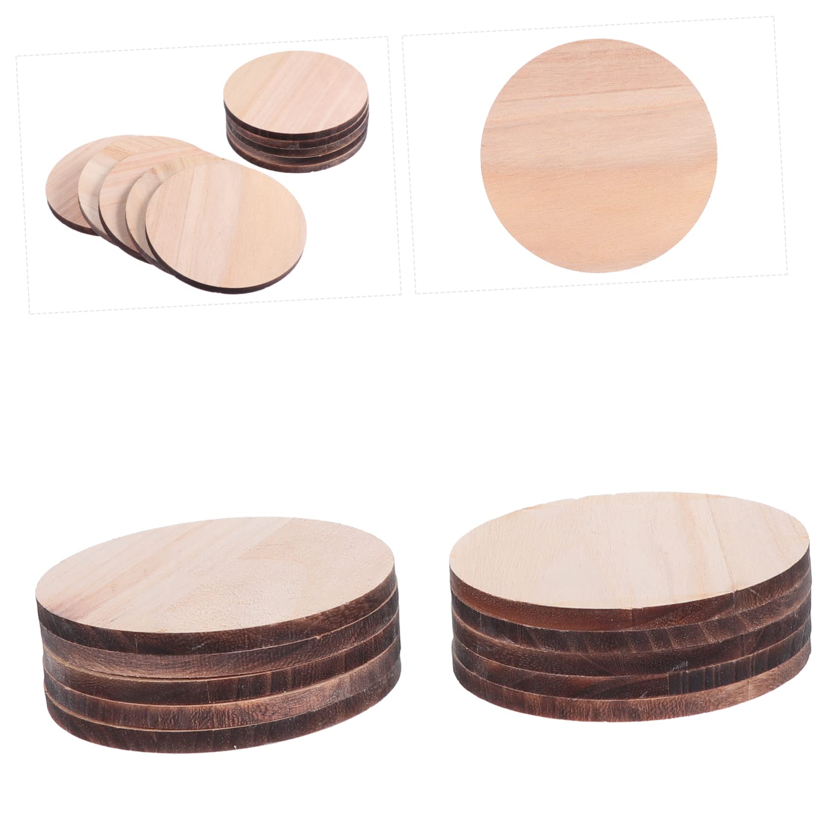jojofuny 3 Sätze Runde Holzscheiben Unvollendete Holzplatten Für Diy Für Bastelprojekte Malen Beschriften Und Holzbrandgestaltung 10 Stück * 3