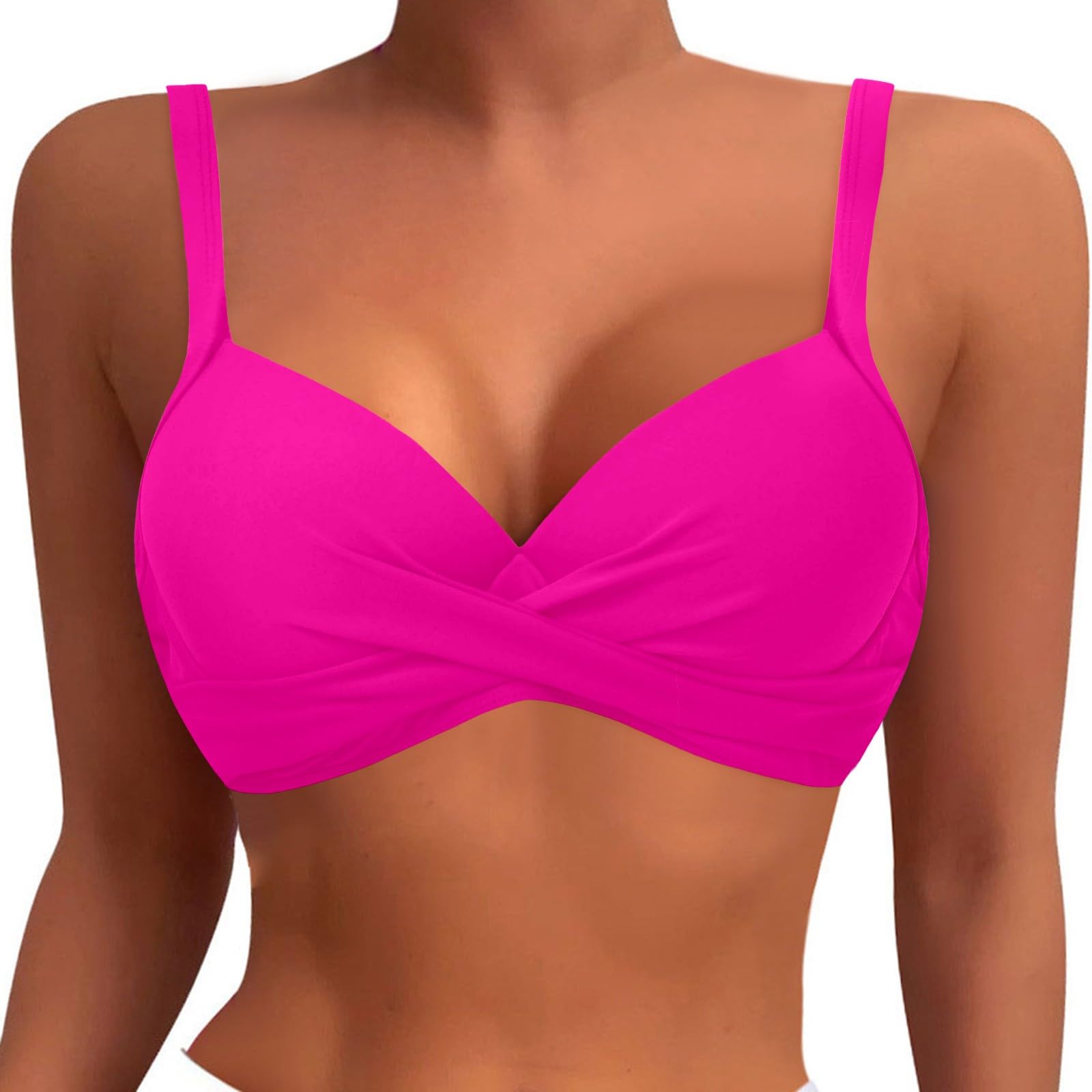 Generisch Bikini Mujer Set Traje de Baño Traje de Baño Mujer Bikini con aros Parte Superior Push Up Swimmoberteil BH Acolchado Badeanzugoberteile 2025