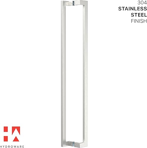 Miniatura 3 de HYDROWARE Manija de puerta larga de acero inoxidable moderna y contemporánea para entrada del hogar, ducha de vidrio, puertas de madera para granero