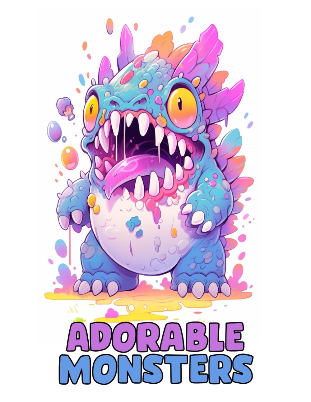 Adorable Monsters Coloring Book for Adults and Teens: Cute and Creepy Little Creatures Illustrations for Relax, Stress & Anxiety Relief