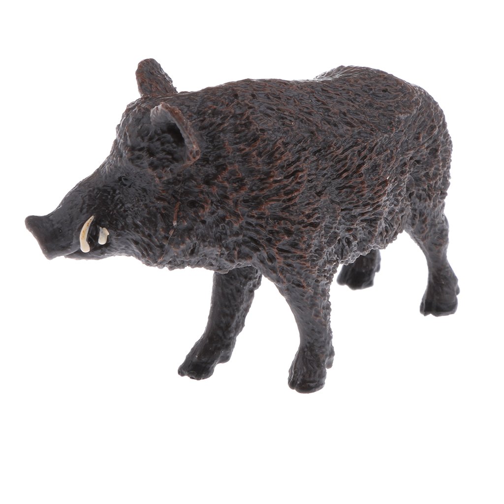 Spograde Simulation Science & Nature Wildlife Animal Model Figurine Kids Toy Collection Home Decoration Party Favors- Wild Boar