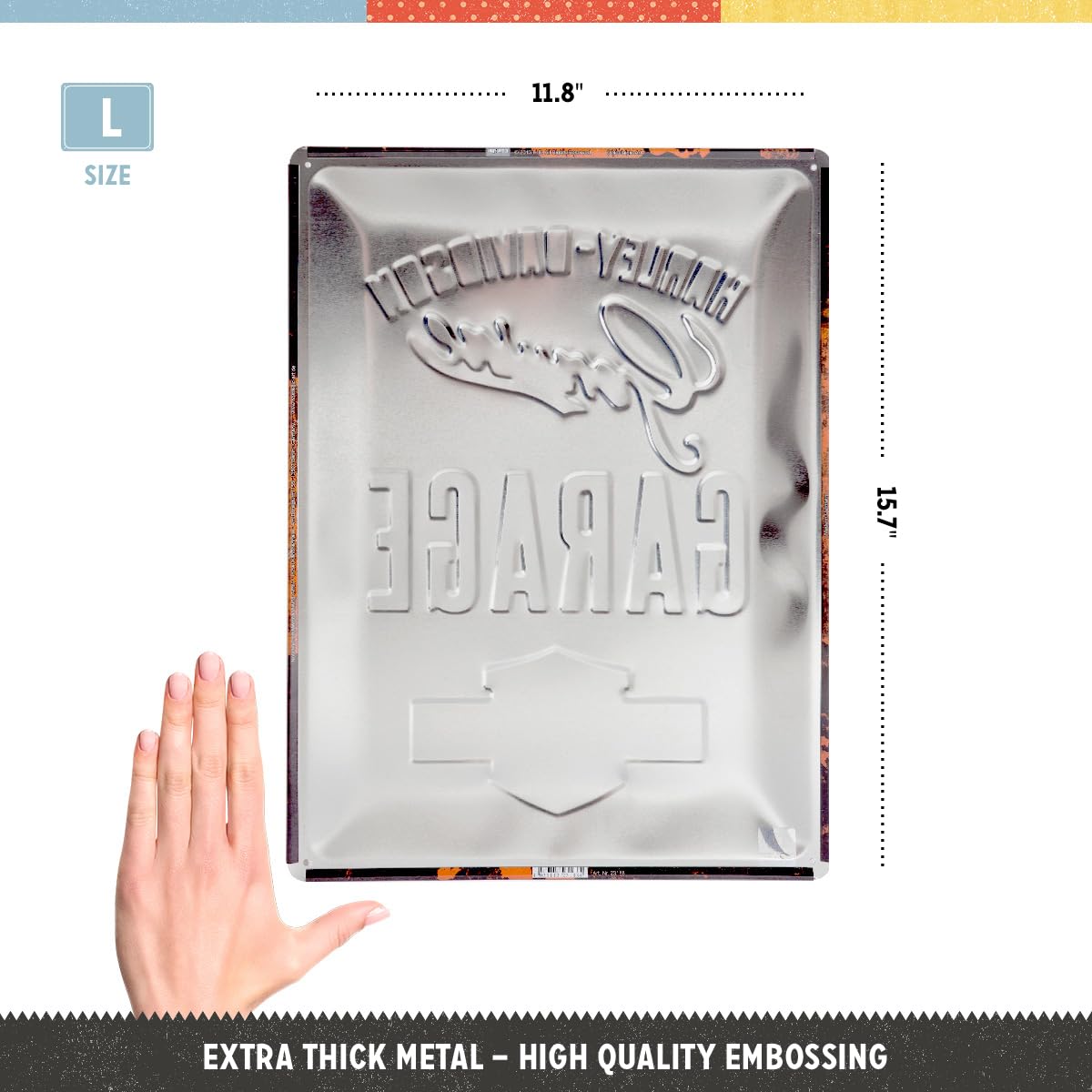 Nostalgic-Art Retro Tin Sign – Harley-Davidson Garage – Gift idea for motorcycle fans, Metal Plaque, 30 x 40 cm