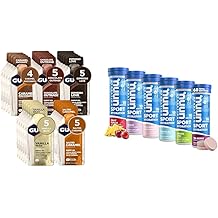 GU Energy Original Sports Nutrition Energy Gel, Vegan, Gluten-Free, Kosher & Nuun Sport Electrolyte Tablets for Proactive Hydration, Variety Pack, 6 Pack 60 Servings