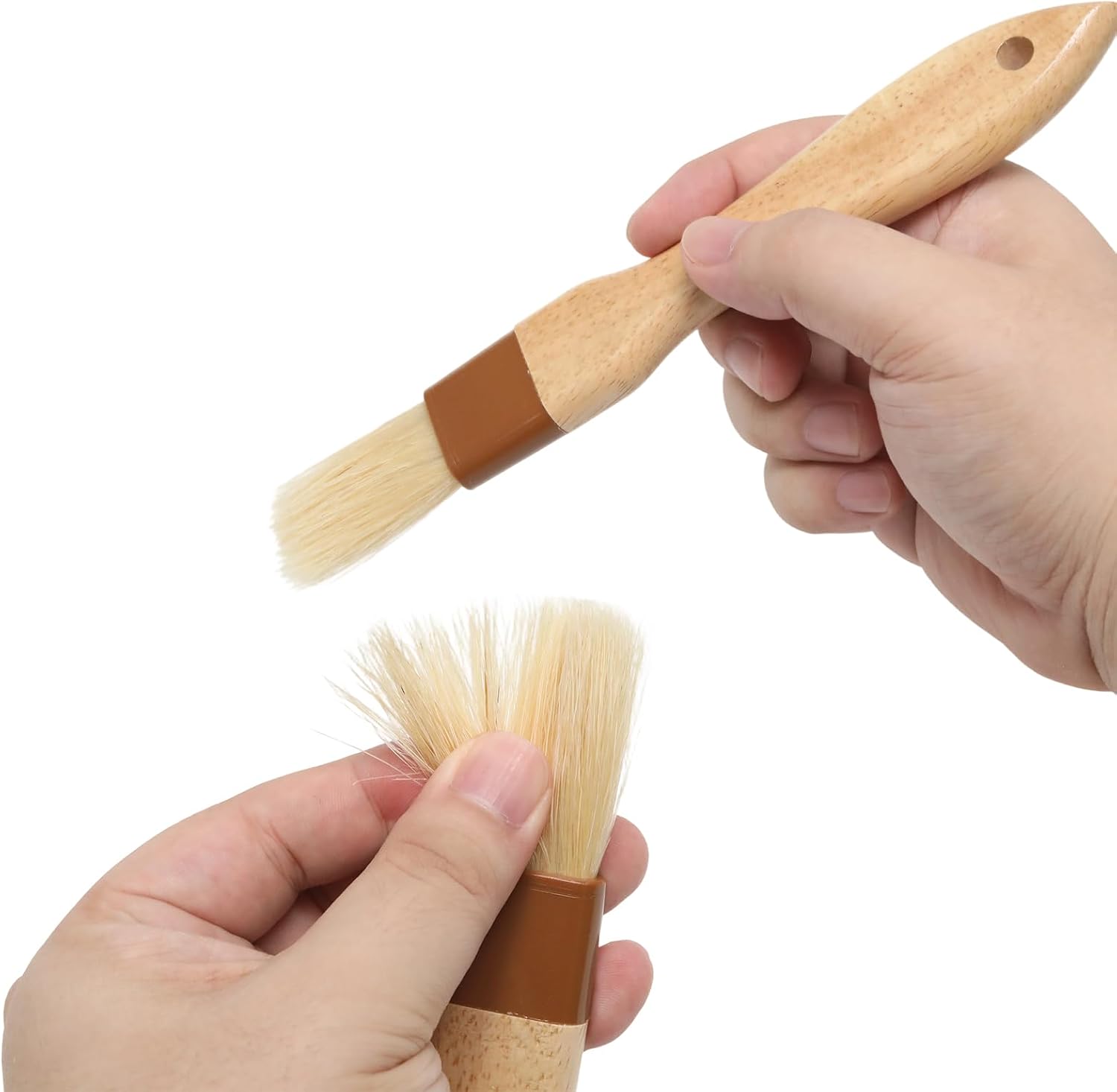 1 Inch Pastry Brushes for Baking, Natural Bristle Basting Brush