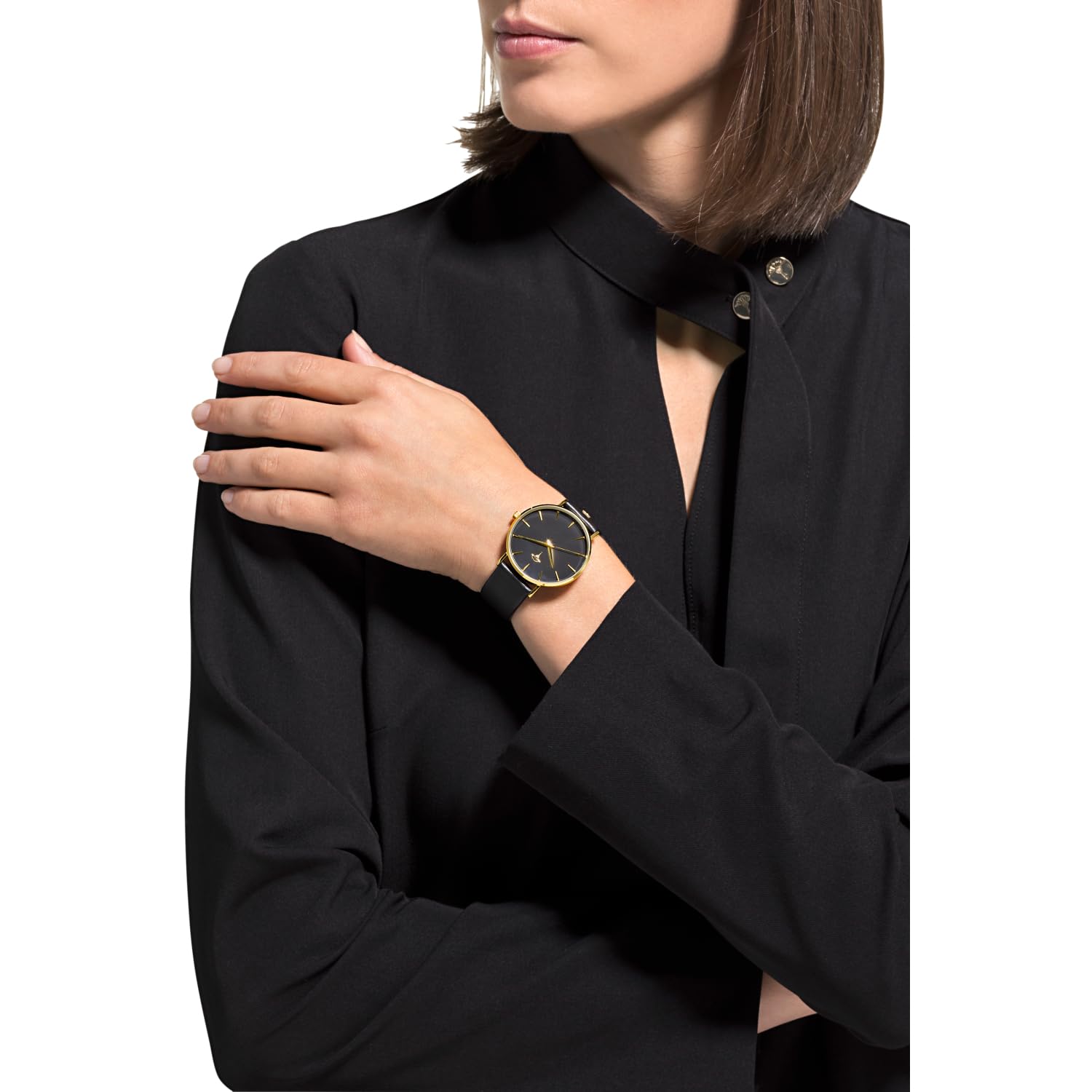 Joop! Armbanduhr für Damen, Quarzuhr Analog, mit Leder Armband, Gold, 5 bar Wasserdicht, End of Life System, Kommt in Uhren Geschenk Box, 2028263