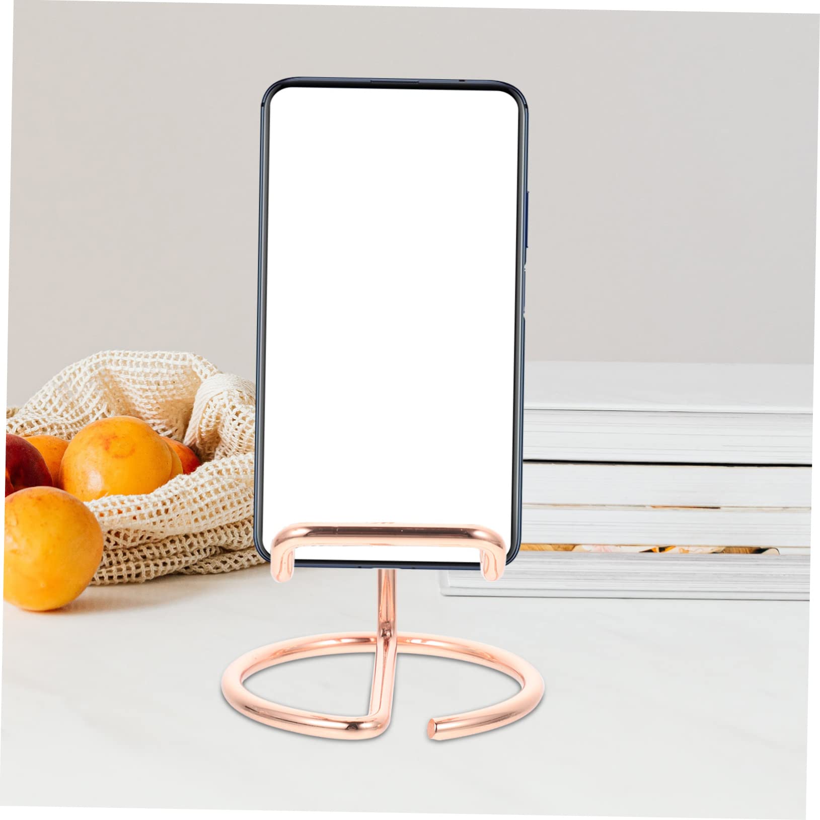 Supporto Telefono da Tavolo in Ferro 2 Pezzi Porta Smartphone Portatile Design Semplice Funzionale per Soggiorno e Camera