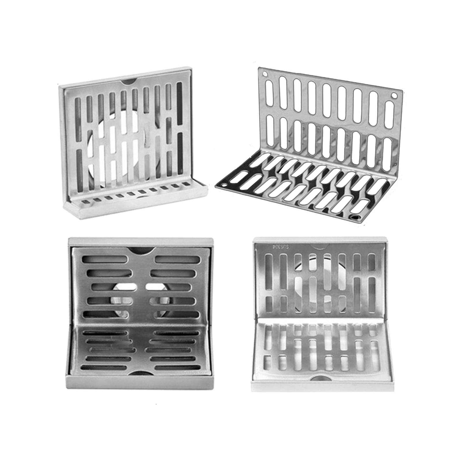 Piletta Doccia A Pavimento Drenaggio del filtro di scarico dell'acqua Doccia con griglia pavimento a forma L dello stesso strato(For 110mm PVC Hose)