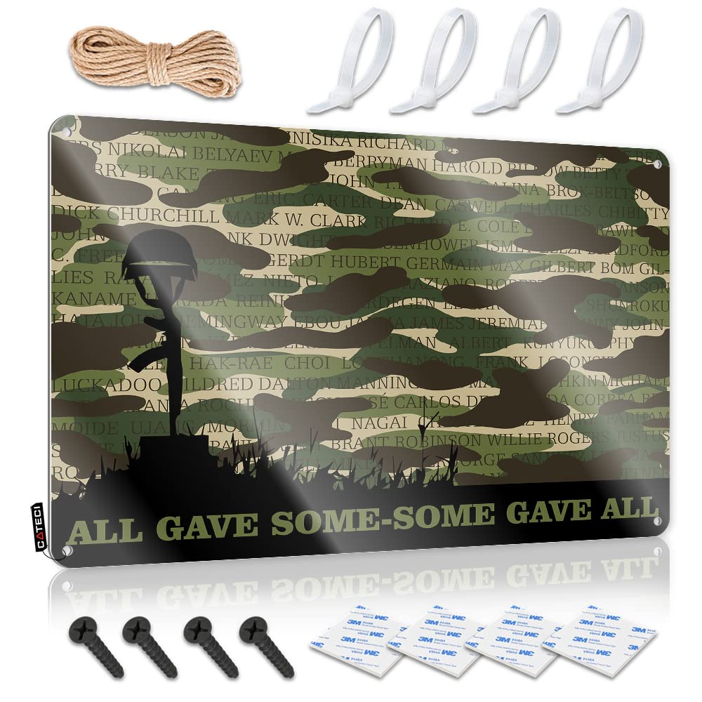 Cool Wall Art Artwork Wall Art - All Gave Some Some Gave All Military Gift For Dad Decorative Retro Style Decoration For Tailgating(30X40CM)