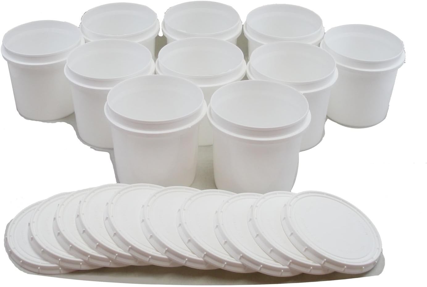Superfos Vapor Lock HDPE Quart (32 oz) Container & Lid - Pack of 10