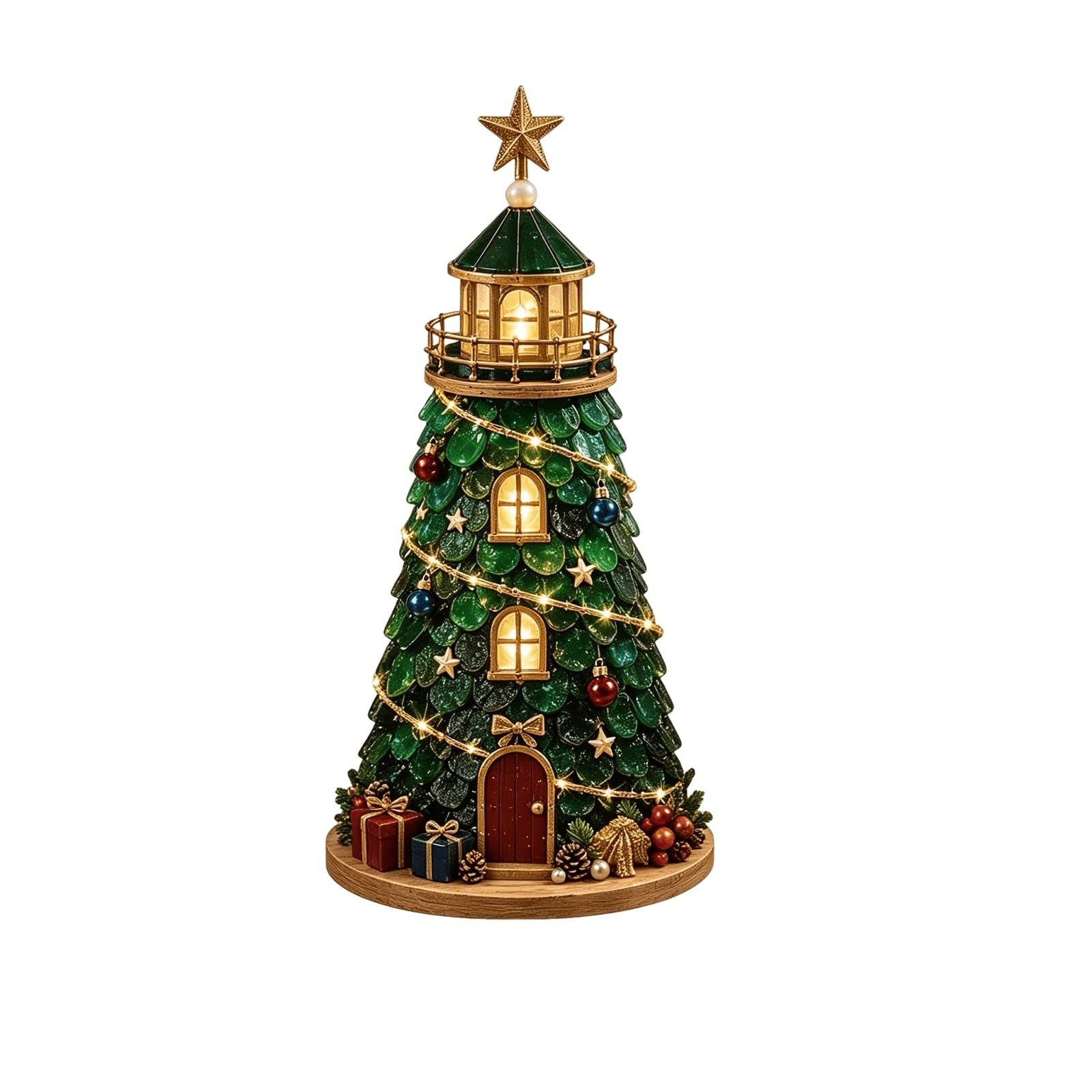 JytxhgzrVZ Sea Glass Art Kit, Christmas DIY Craft Lighthouse Kit，A8
