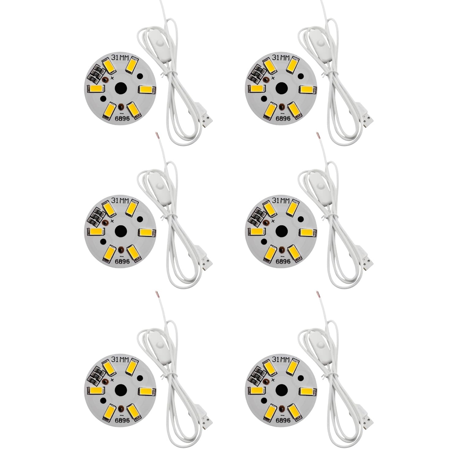 COB LED Chip with USB Cable – 30mm DC 5V Energy-Saving LED Bead Board, 40-Inch Wire with On/Off Push Button Switch for DIY Lighting, Spotlight, Lamp Repair, Crafts & Electronic Projects (6)-image-7